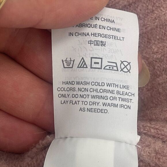 Madewell Glenmoor pink mock neck sweater wool alpaca small - Picture 13 of 16